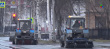 На улицах Лесного работники Управления городского хозяйства проводят чистку поливомоечными машинами и щетками